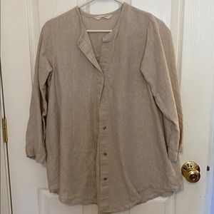 Elizabeth Suzann linen snap front shirt